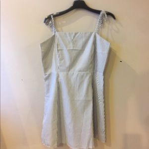 Pin striped mini dress